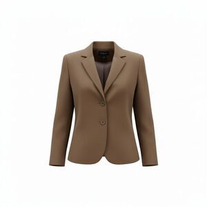 Rafaella Womens Brown Blazer Coat Button Up Size 12